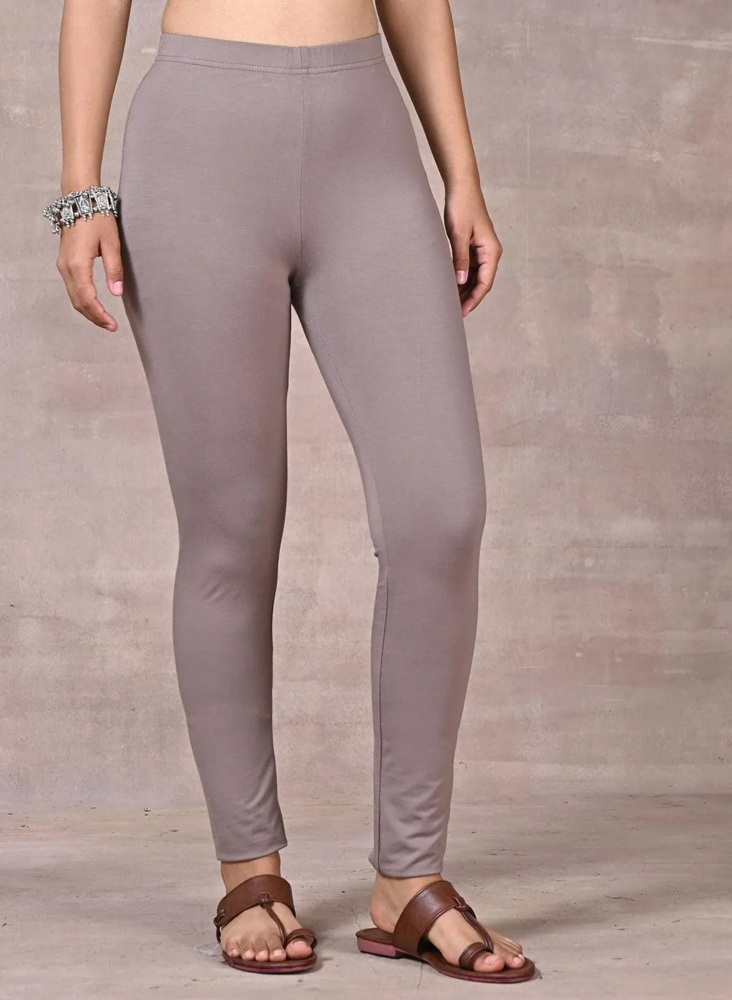 Sofia Grey Skinny Fit Leggings for Women