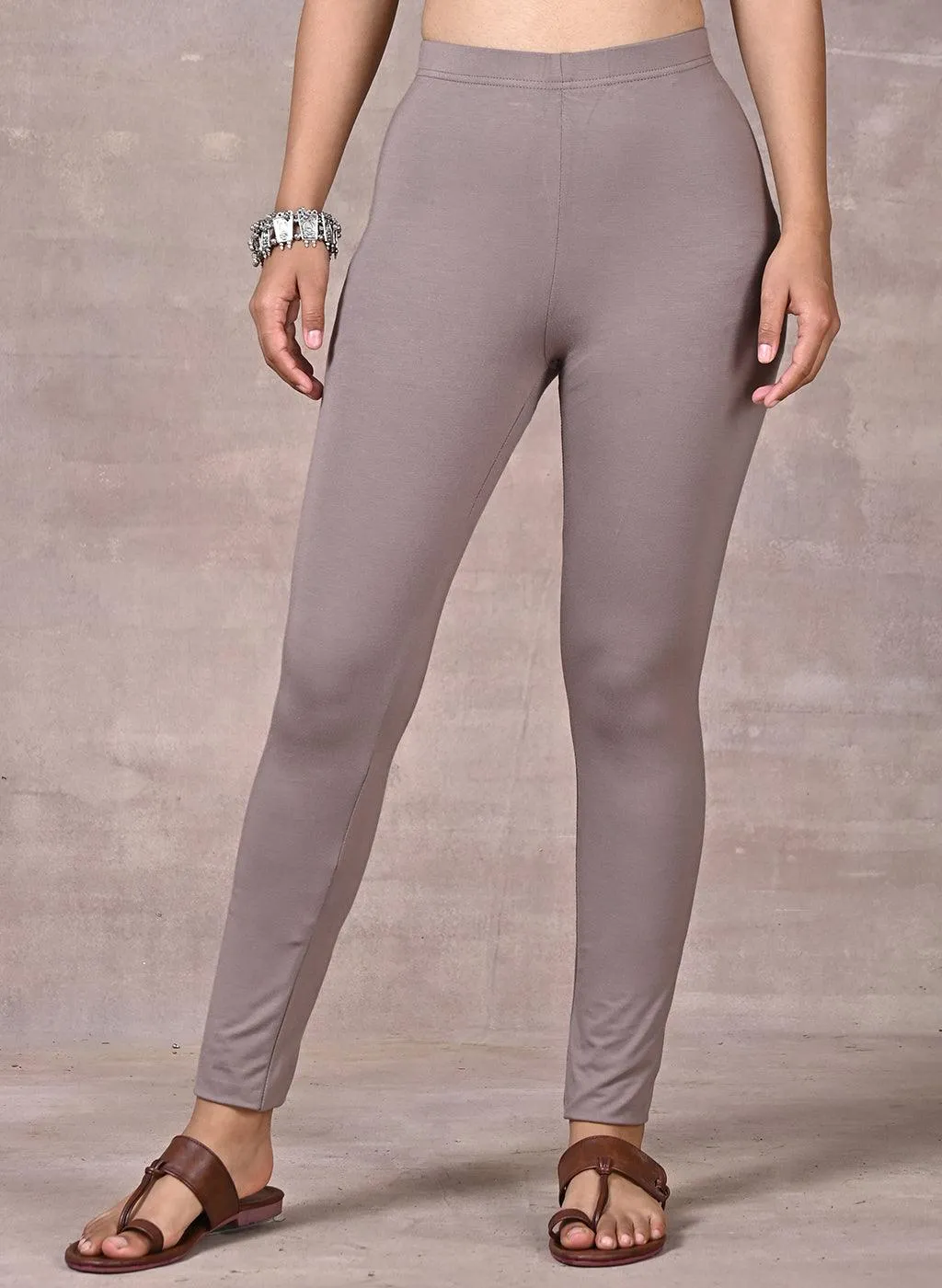 Sofia Grey Skinny Fit Leggings for Women