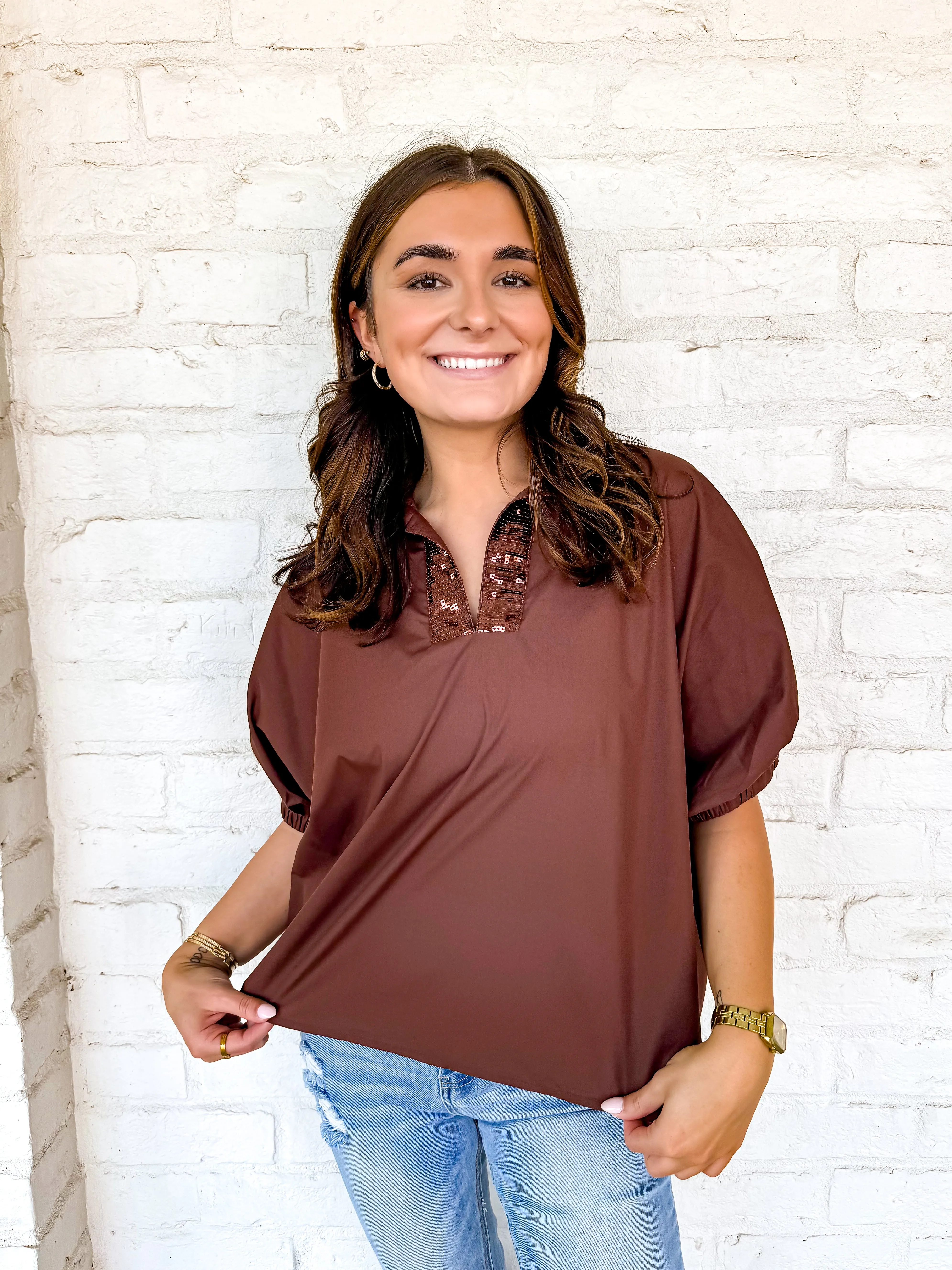 Staple Style Top Brown