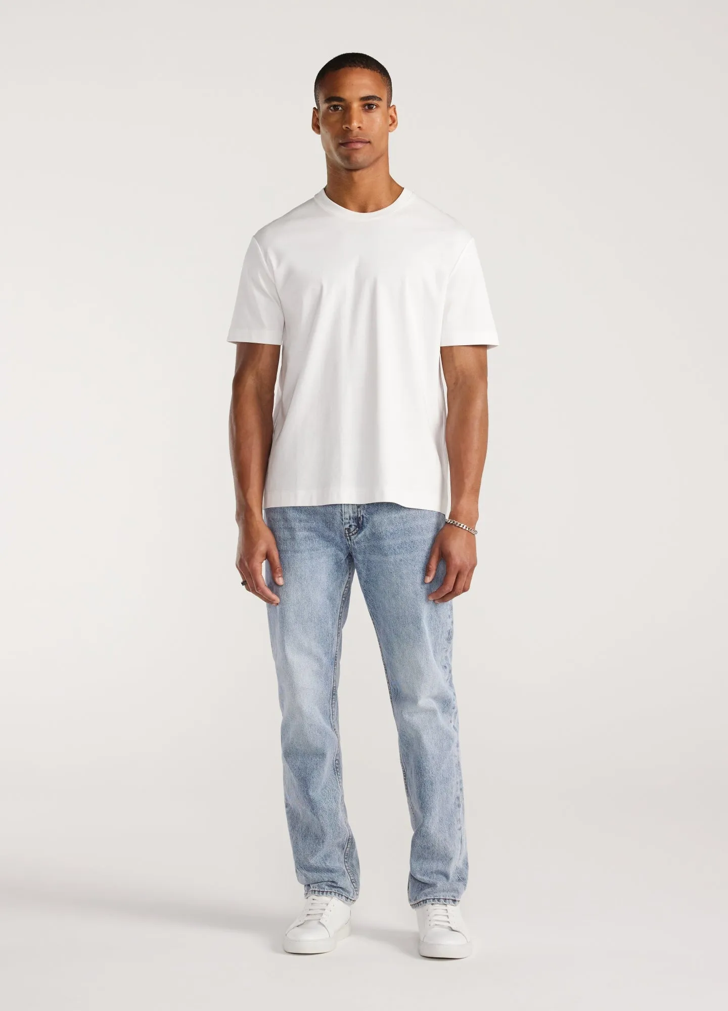 Straight Leg Denim Jeans Light Blue