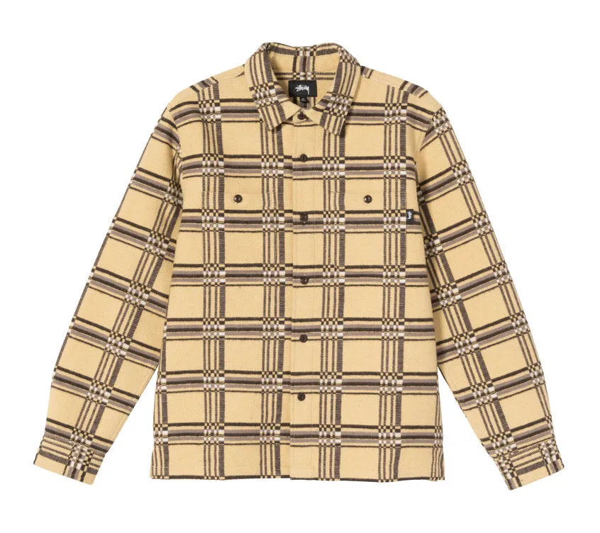 STÜSSY LANGLEY PLAID LS SHIRT // YELLOW