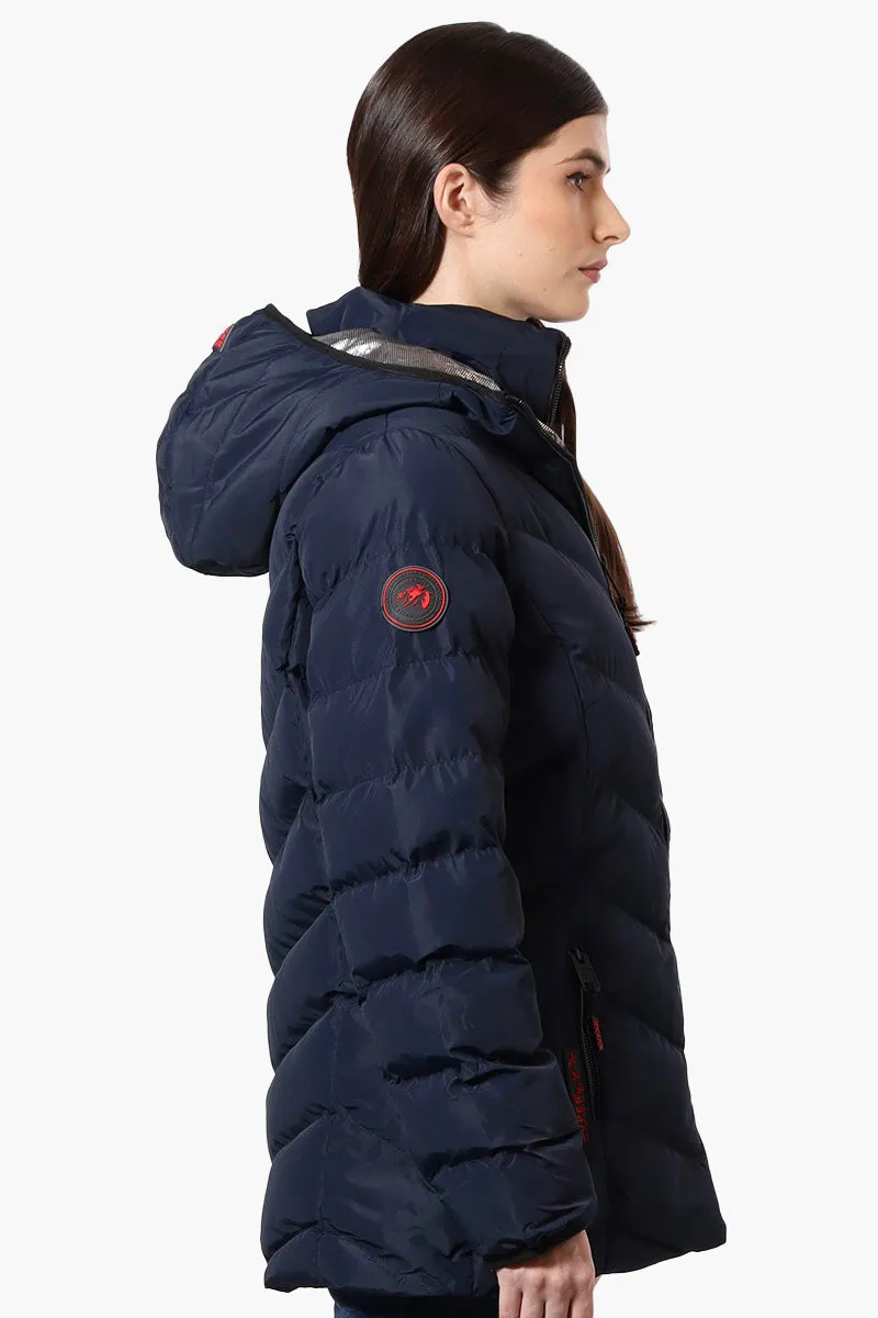 Super Triple Goose Heat Retention Lining Bomber Jacket - Navy