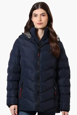 Super Triple Goose Heat Retention Lining Bomber Jacket - Navy