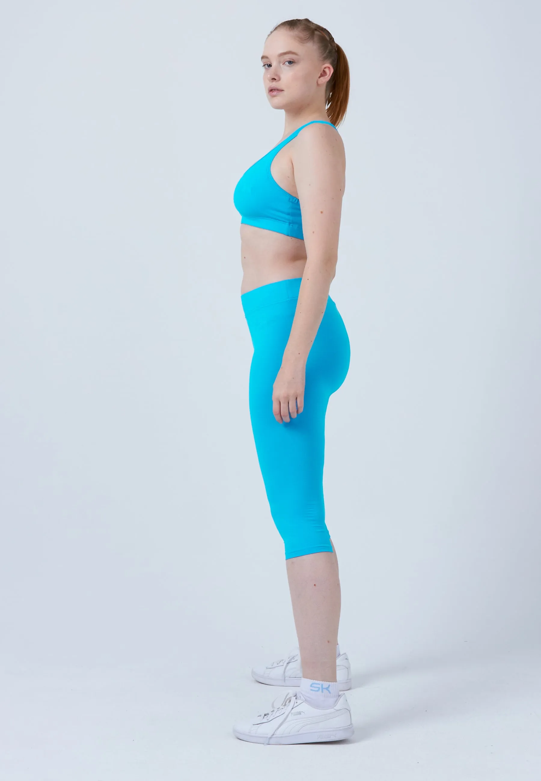 Tennis 3/4 Leggings, turquoise