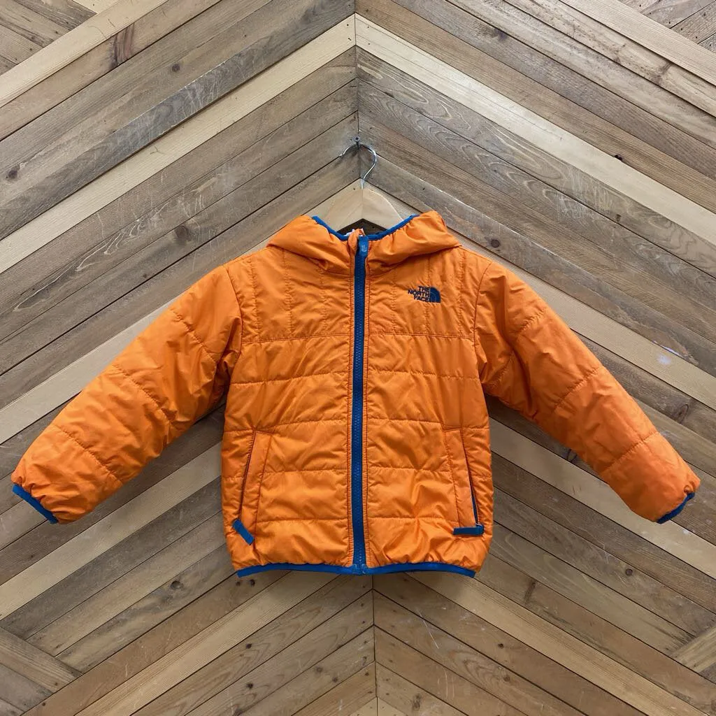 The North Face - Kids Reversible Puffer Jacket - MSRP $130: Orange/Blue-children-4T