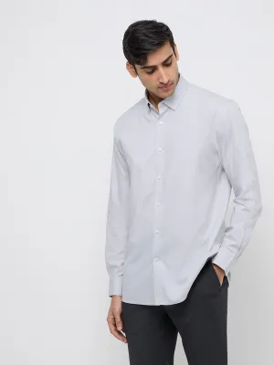 WES Formals Grey Relaxed-Fit Shirt