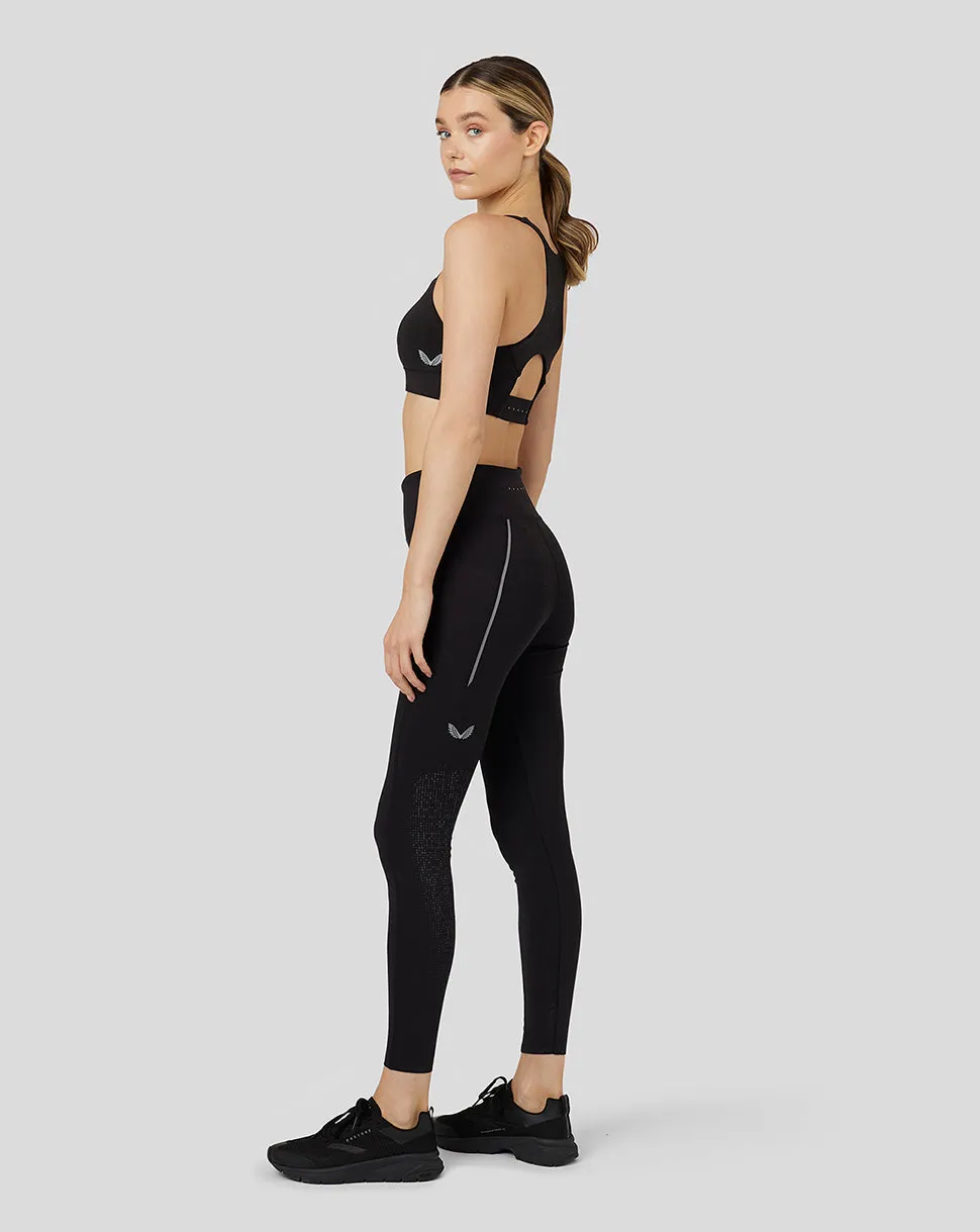 Women’s Light Breathable Reflective Training Leggings - Black