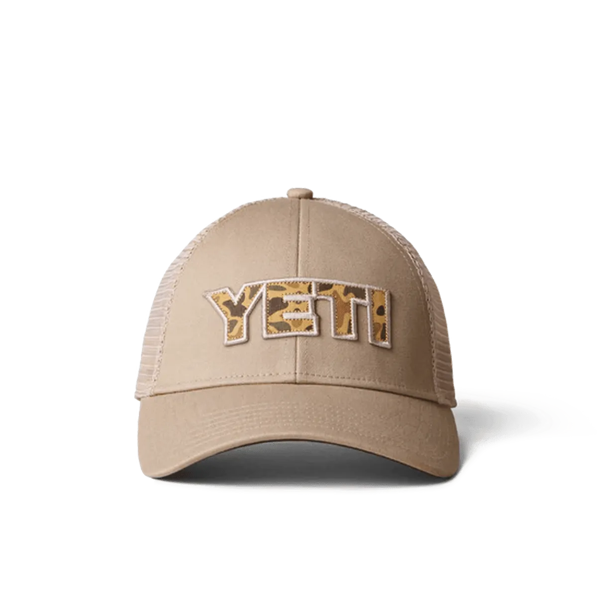 Yeti Camo Logo Khaki Trucker Cap