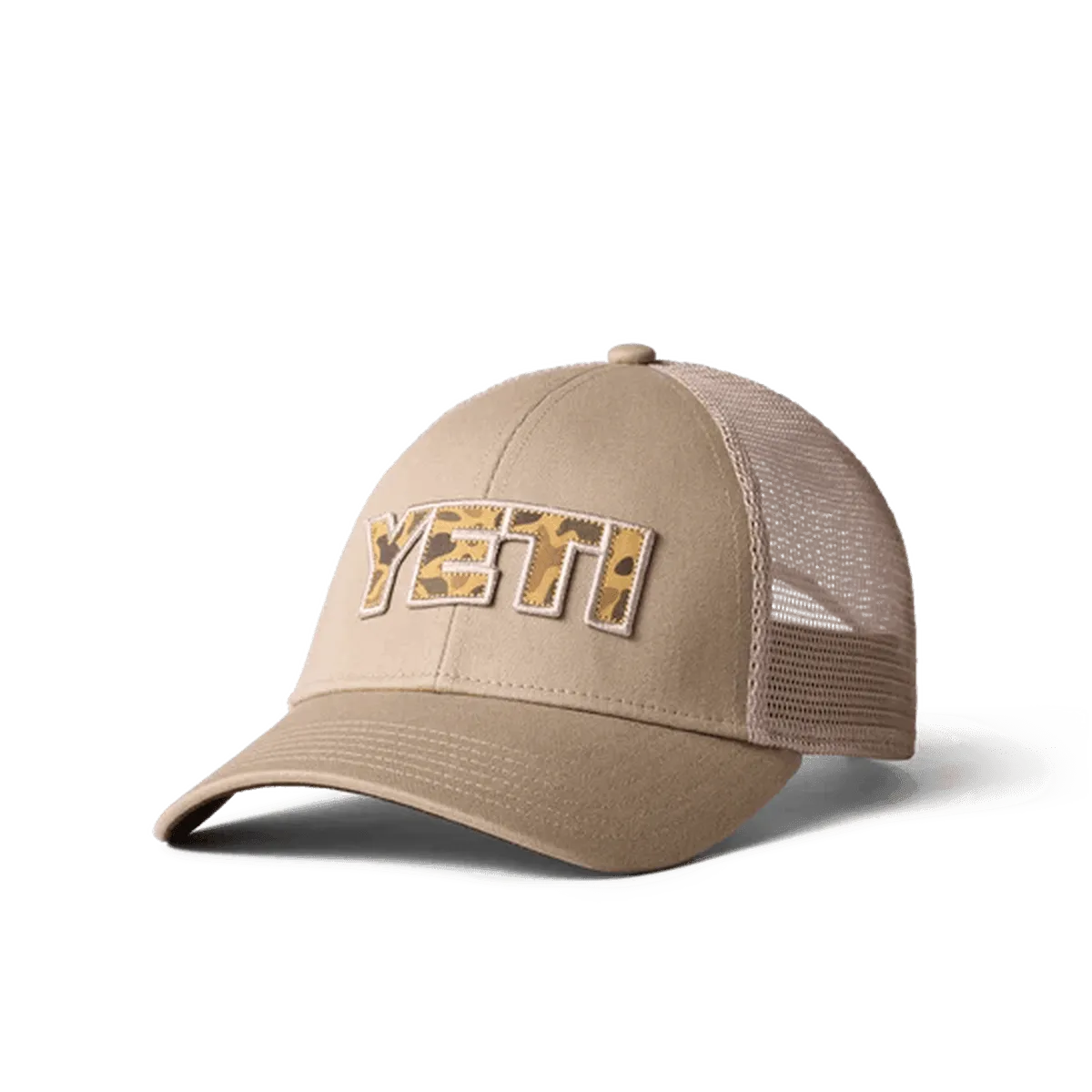 Yeti Camo Logo Khaki Trucker Cap